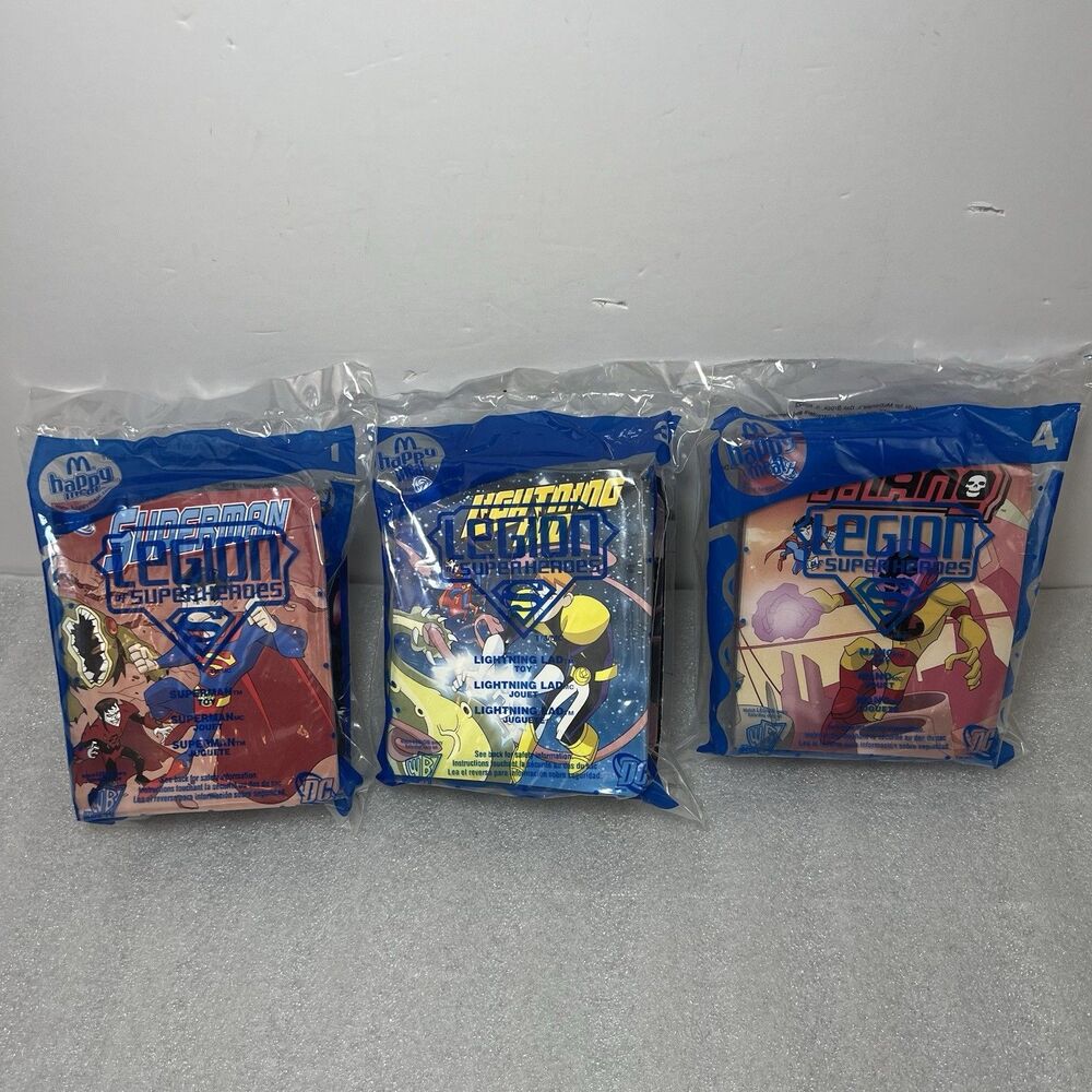 2007 McDonald's DC Legion of Super Heroes Partial Set 3 Lightning Mano Superman